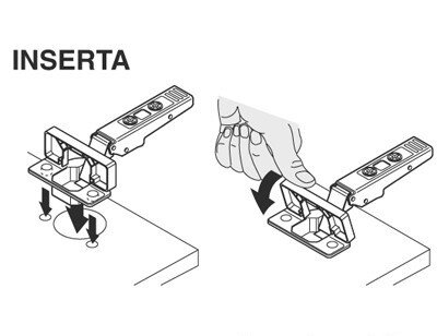 Blum Clip Top Inserta 170&deg;, voorliggend