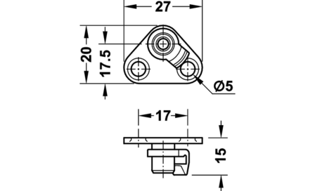 Schroefplaat klep recht model