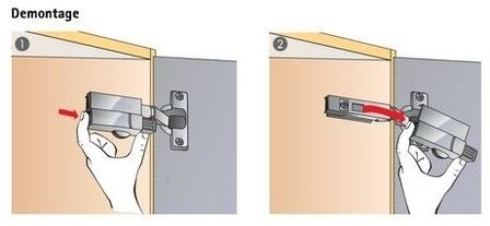 Deurdemper voor halfvoorliggende deuren (bocht 9,5 mm)