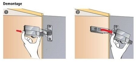 Deurdemper voor inliggende deuren (bocht 16  mm)