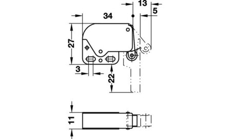 Mini Latch Druksnapper