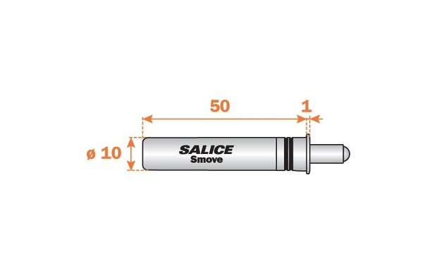 Salice Smove deurdemper universeel grijs/grijs