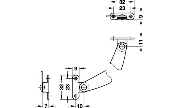 Klepschaar links, 150 mm