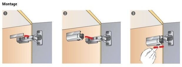 Deurdemper voor voorliggende deuren (bocht 0 mm)